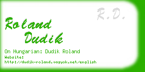 roland dudik business card